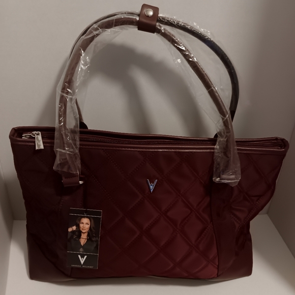 Vanessa Williams Dark Burgandy/wine Colored Laptop Bag - Picture 1 of 6
